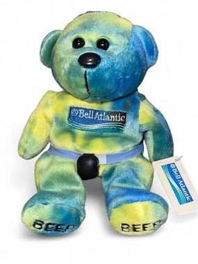 Bell Atlantic Tie-Dye Stuffed Animal Plushie Toy Bear